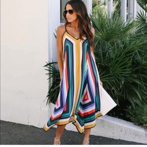 Vici Striped Midi Dress